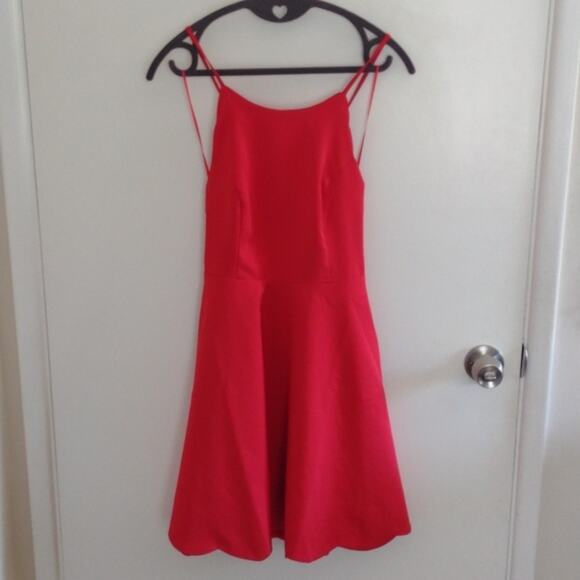 NWT Lulus Play On Curves Red Backless Scalloped Mini Dress S Sleeveless - Picture 4 of 14